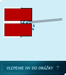 Vlepenie HV do drážky 2.